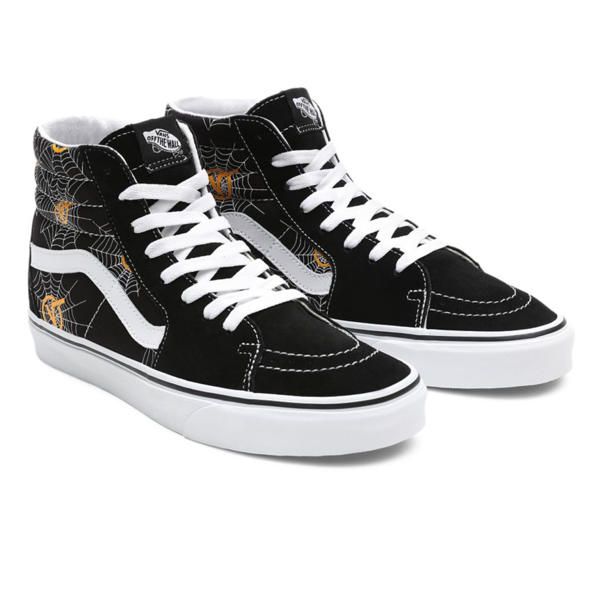 Vans Printed SK8-Hi Dam Svarta - Vans Höga Skor Rea Online (TGYRH6918)